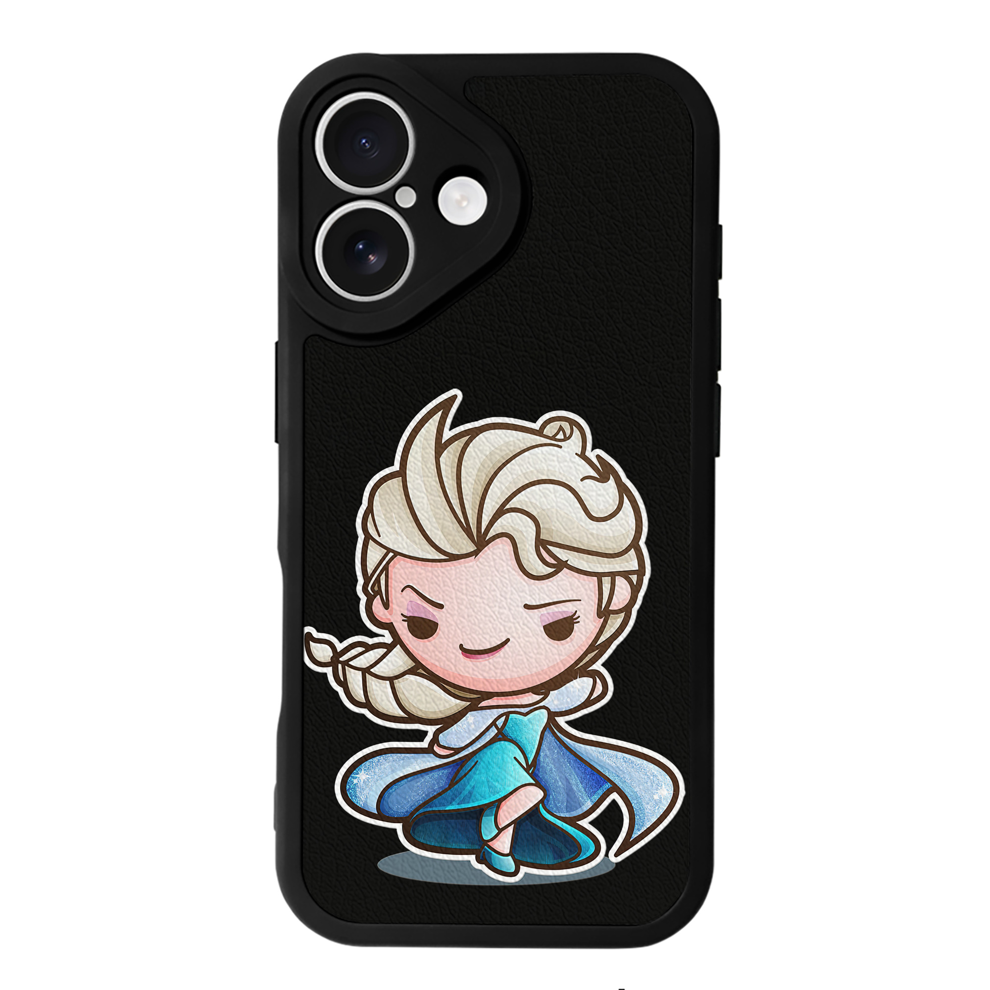 （画像用） アナと雪の女王 アンナ エルサ Frozen Anna Elsa 【iPhone 16シリーズ対応】シリコンスマホケース（レザー調） 材質：シリコン